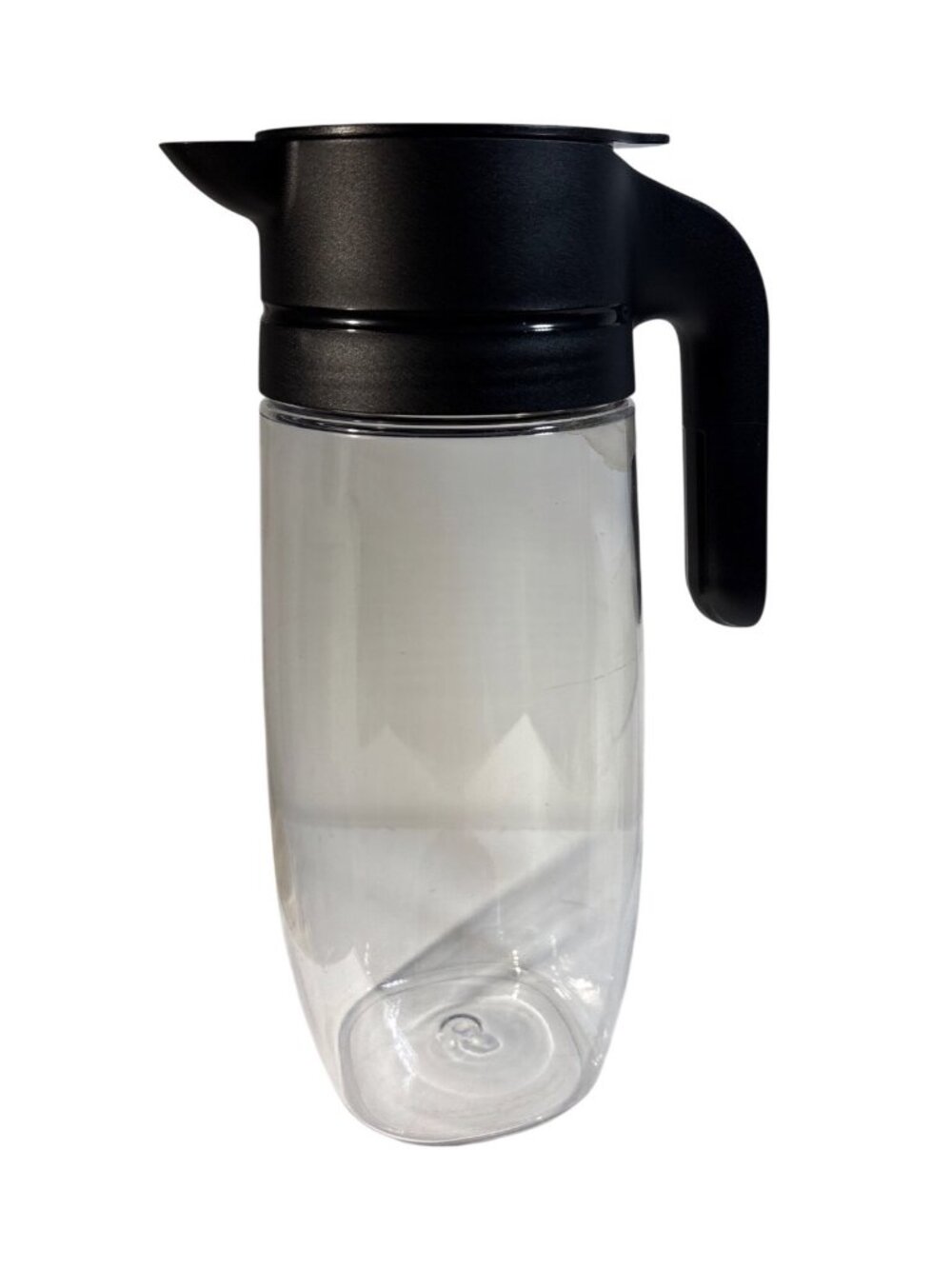 Tupperware Clearly Elegant Pitcher Plastic With Black Lid Handle Modern Like New